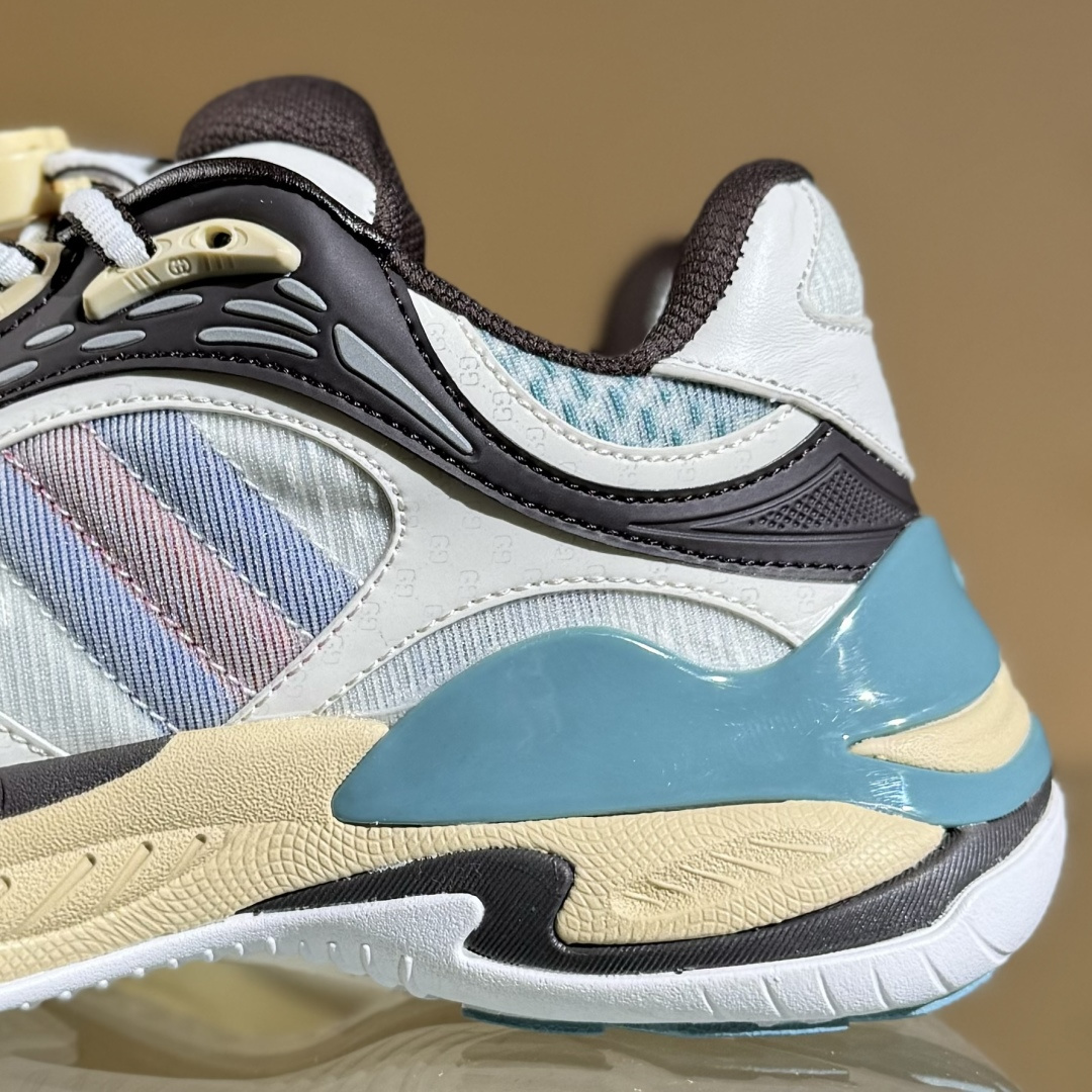 420 Gucci Rhyton Vintage 古驰皮革角状复古老爹休闲运动慢跑鞋