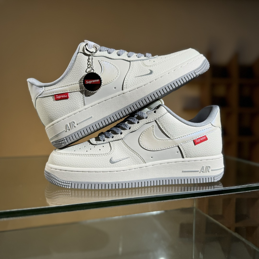 260 Nike Air Force 1 Low 07 x superme 米白灰小勾满天星 XX3168-195