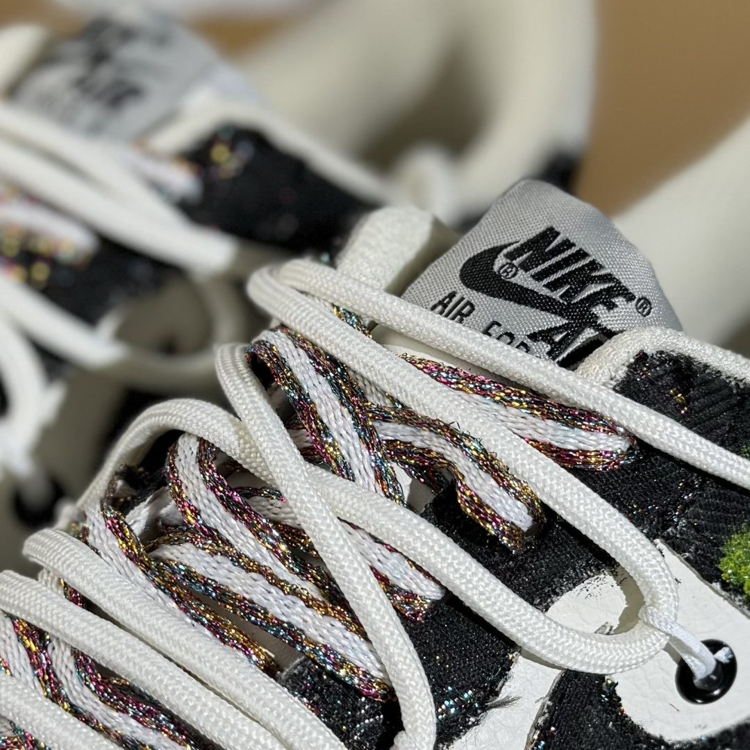 260 Nike Air Force 1 Low 07 向日葵涂鸦 黑白绑带 BD7007-333