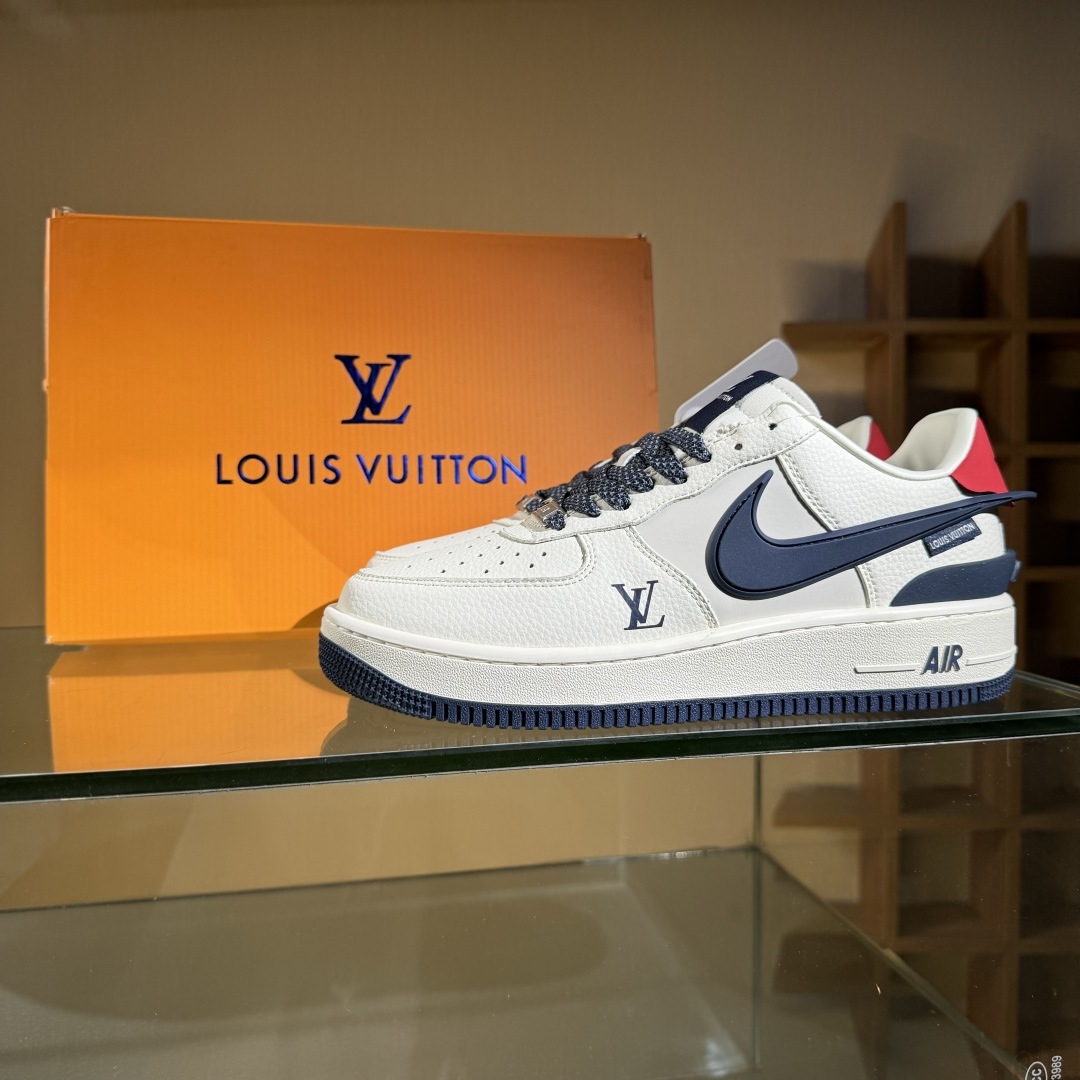 260 Nike Air Force 1 Low 07 x Louis Vuitton 白蓝大钩满天星 XS3464-575