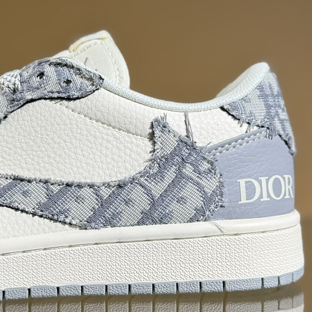 280 Travis Scott x Fragment Design x Air Jordan 1 Low OG SP AJ1 乔1 迪奥联名 羽毛灰 低帮文化休闲板鞋 XS7089-612