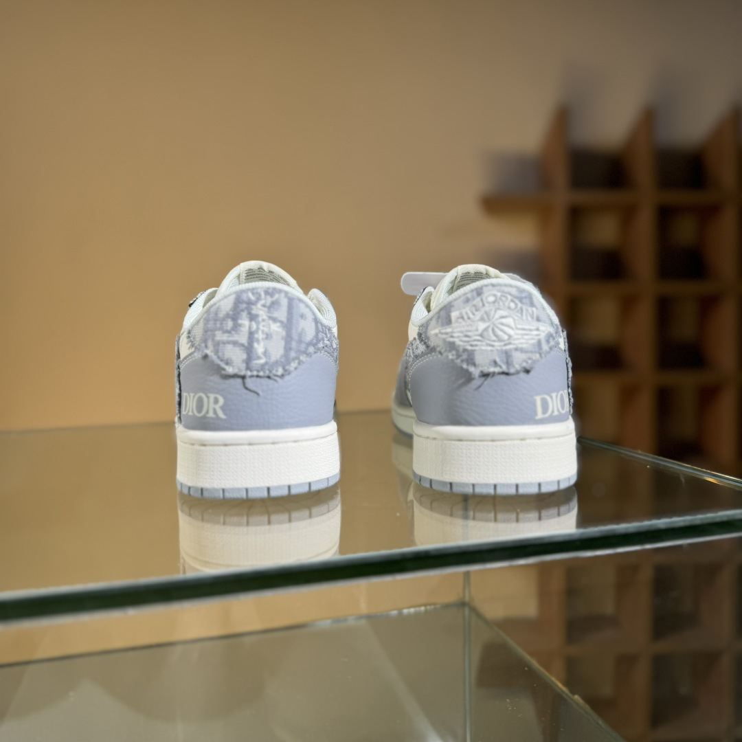 280 Travis Scott x Fragment Design x Air Jordan 1 Low OG SP AJ1 乔1 迪奥联名 羽毛灰 低帮文化休闲板鞋 XS7089-612