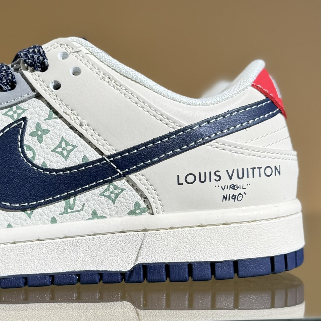 280 Nike SB Dunk Low LV联名 深蓝底印花 周年高端定制 低帮休闲板鞋 XX3168-161