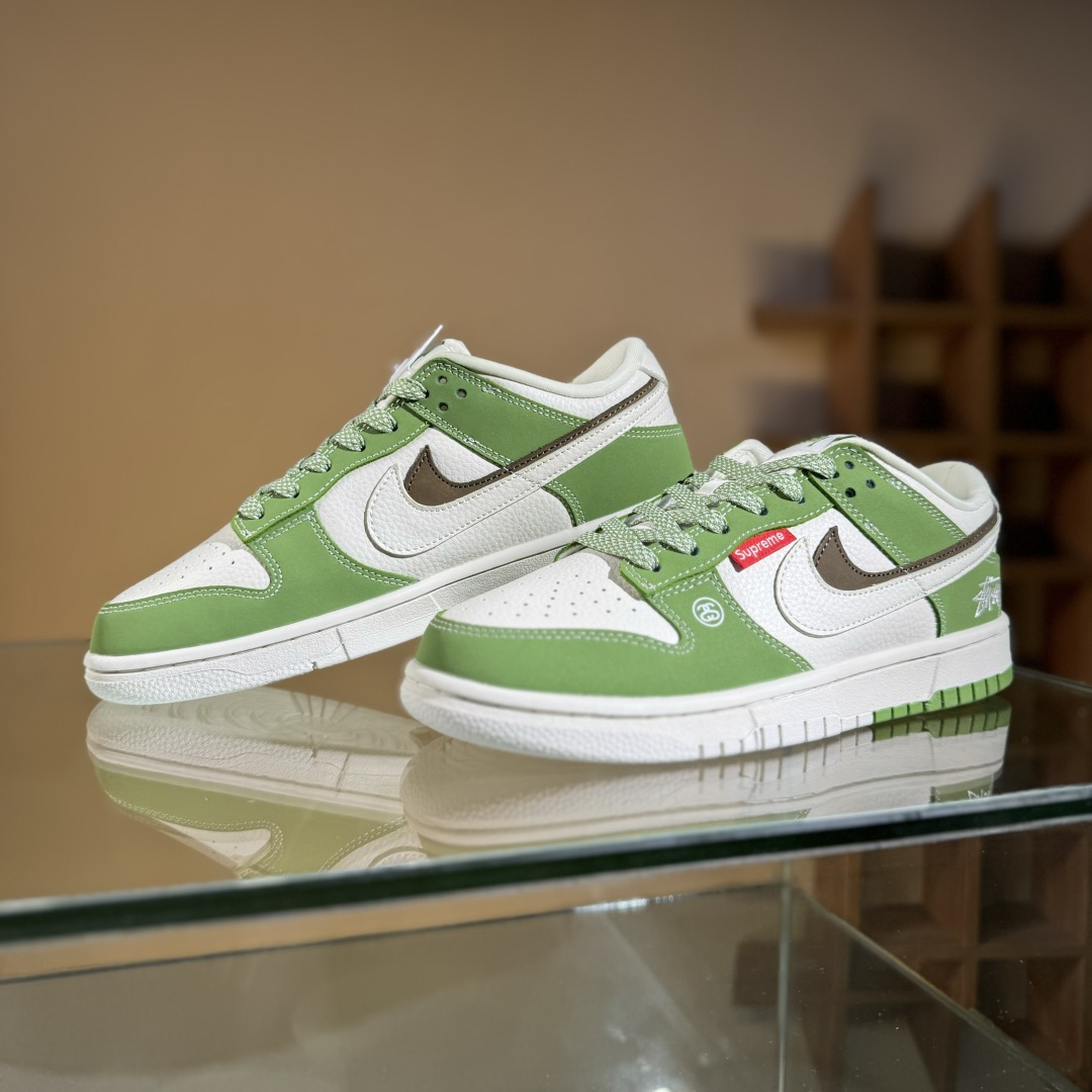 280 Nike SB Dunk Low 白棕双勾斯图西 周年高端定制 低帮休闲板鞋 LW1818-120