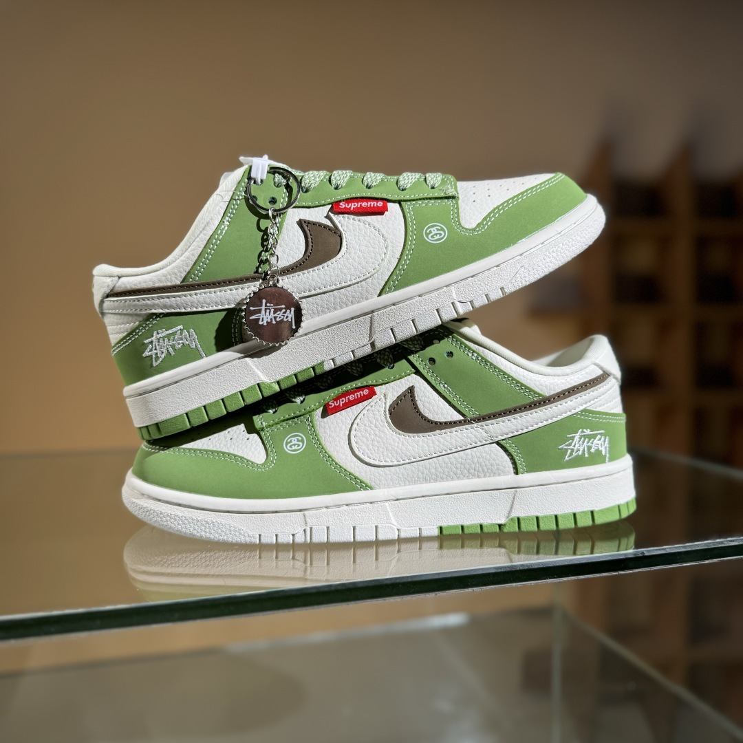 280 Nike SB Dunk Low 白棕双勾斯图西 周年高端定制 低帮休闲板鞋 LW1818-120