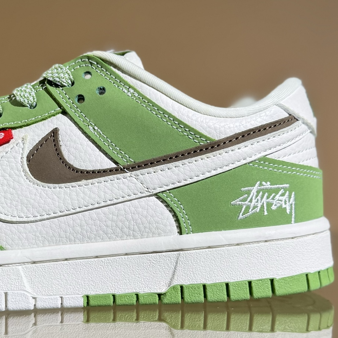 280 Nike SB Dunk Low 白棕双勾斯图西 周年高端定制 低帮休闲板鞋 LW1818-120