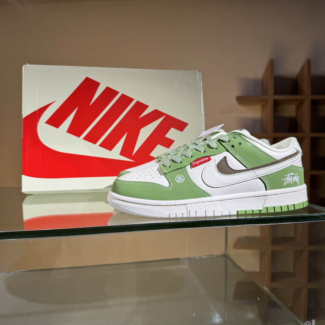 280 Nike SB Dunk Low 白棕双勾斯图西 周年高端定制 低帮休闲板鞋 LW1818-120