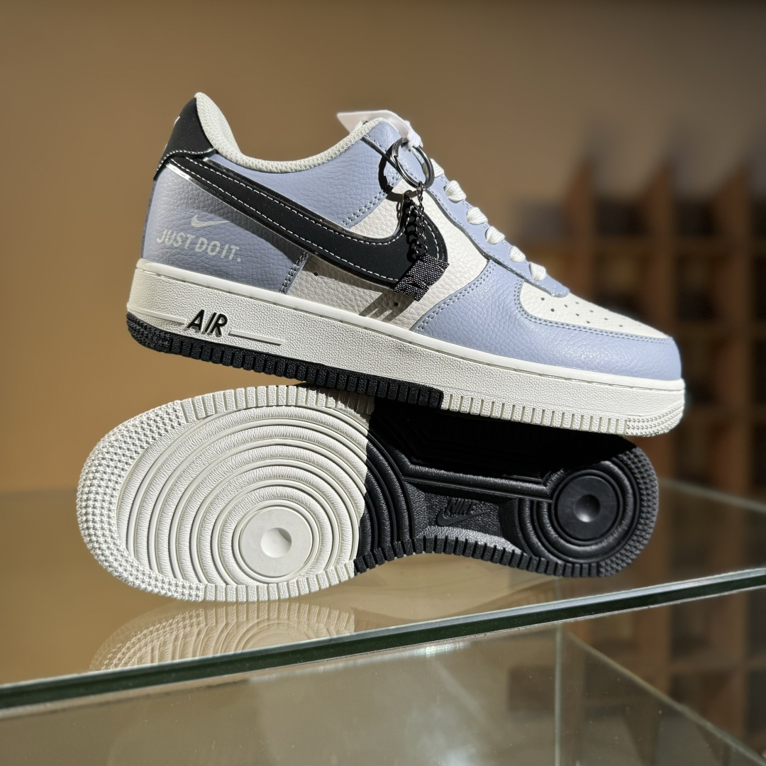 260 Nike Air Force 1'07 Low ”Just Do It” 米黑双拼 空军一号低帮休闲板鞋 CS5288-023