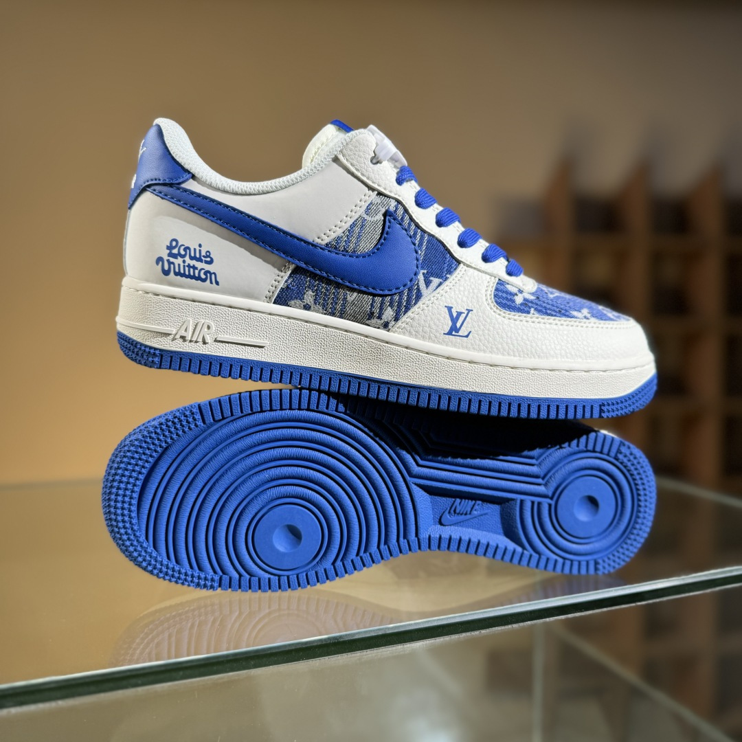 260 Nike Air Force 1'07 Low LV联名 花布蓝勾 空军一号低帮休闲板鞋 XS1958-584