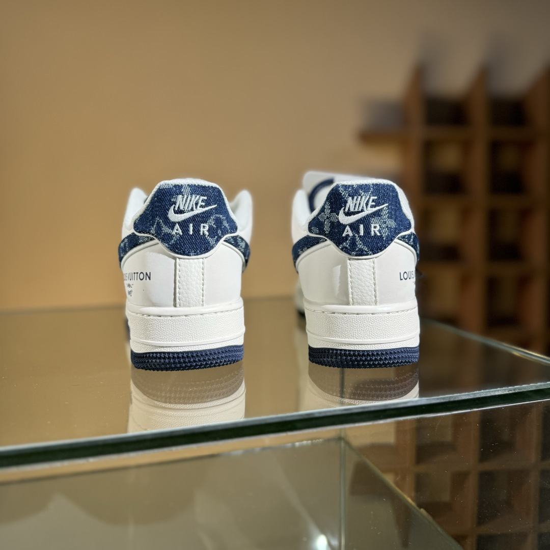 260 Nike Air Force 1'07 Low LV联名 牛仔蓝勾 空军一号低帮休闲板鞋 SM6668-102