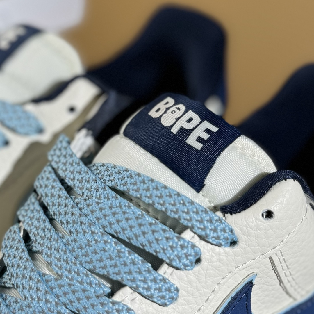 260 Nike Air Force 1'07 Low Bape联名 米蓝缝线 空军一号低帮休闲板鞋 KB1688-002