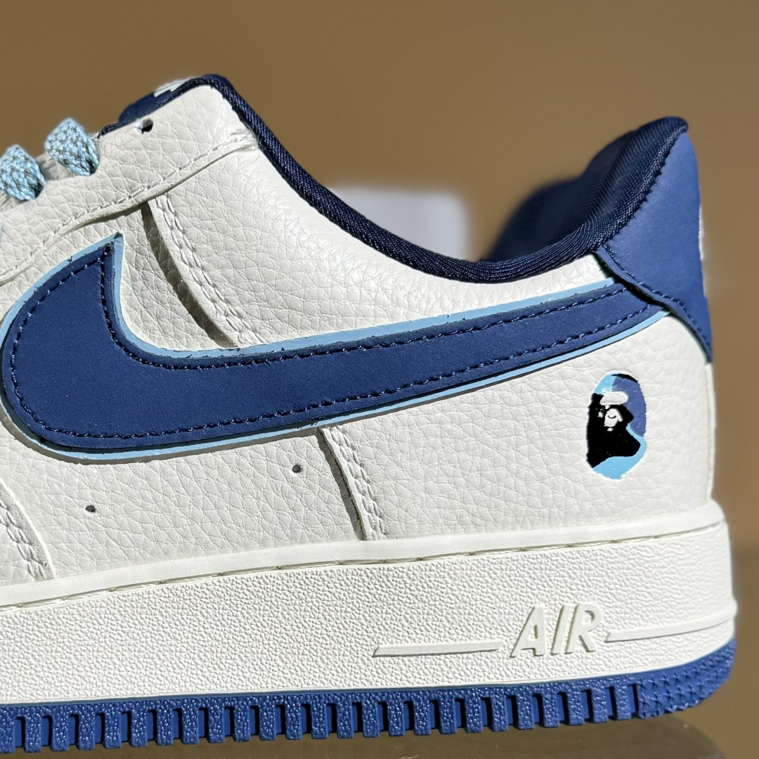 260 Nike Air Force 1'07 Low Bape联名 米蓝缝线 空军一号低帮休闲板鞋 KB1688-002