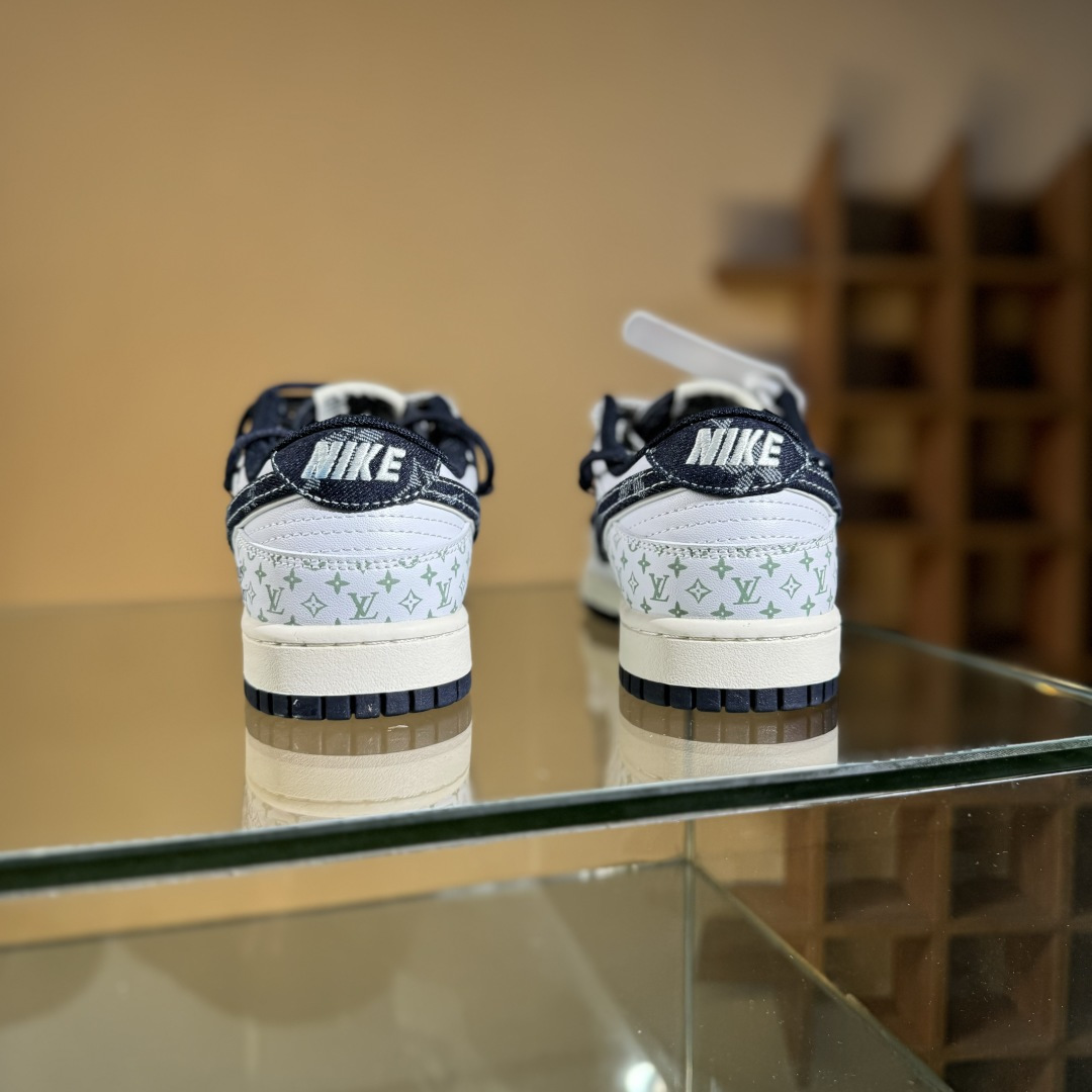 300 Nike SB Dunk Low LV联名 牛仔勾夜光绑带 周年高端定制 低帮休闲板鞋 DM6868-086
