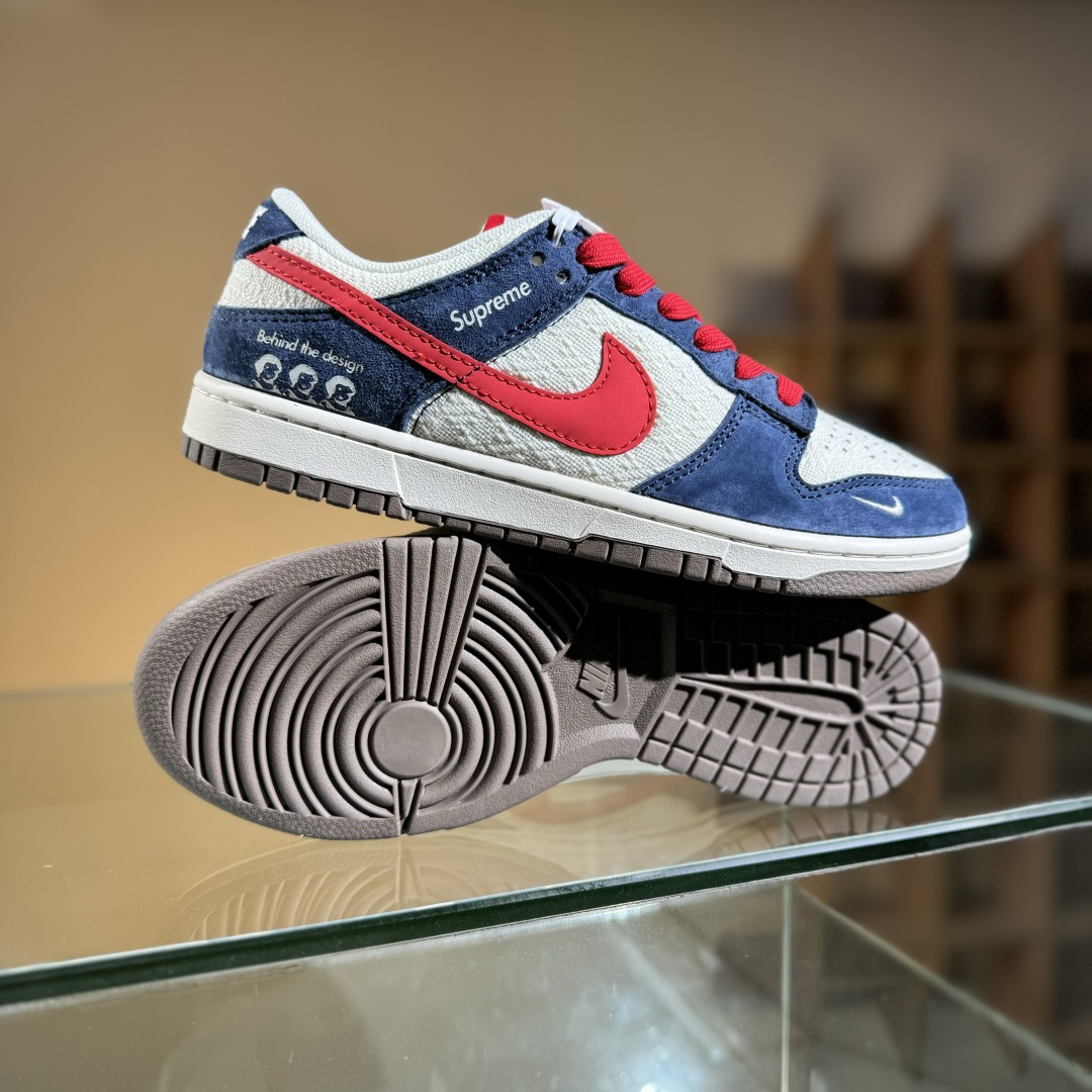 260 Nike SB Dunk Low x Supreme 蓝白红小勾 XD1588-220