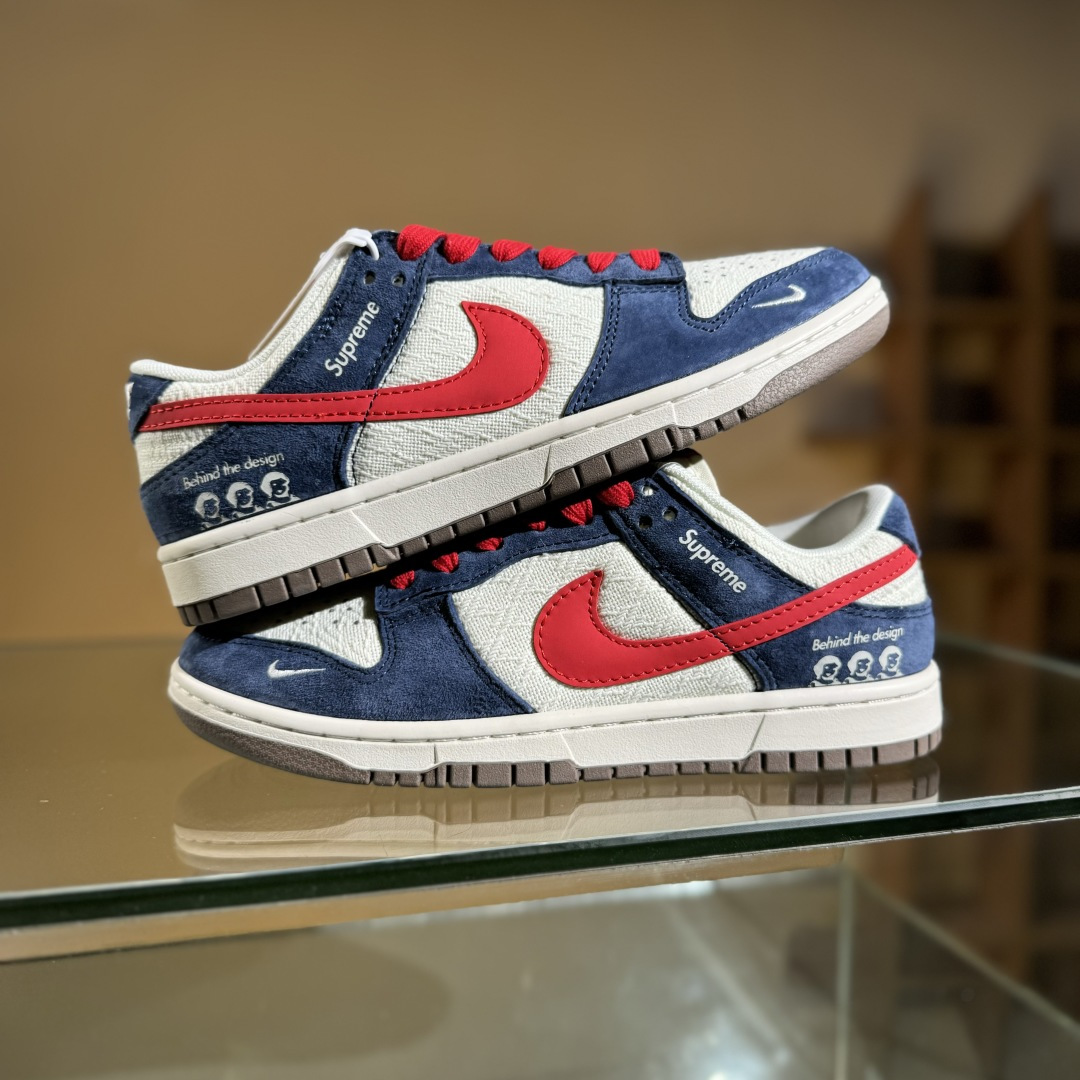260 Nike SB Dunk Low x Supreme 蓝白红小勾 XD1588-220
