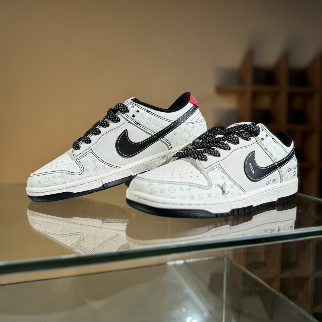 280 Nike SB Dunk Low LV夜光黑底红尾 周年高端定制 低帮休闲板鞋 YX5066-362
