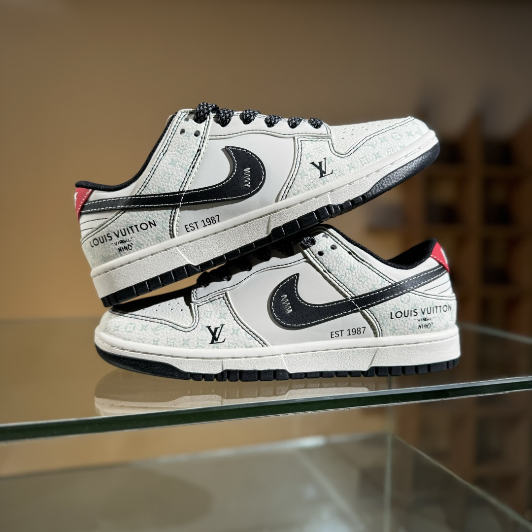 280 Nike SB Dunk Low LV夜光黑底红尾 周年高端定制 低帮休闲板鞋 YX5066-362