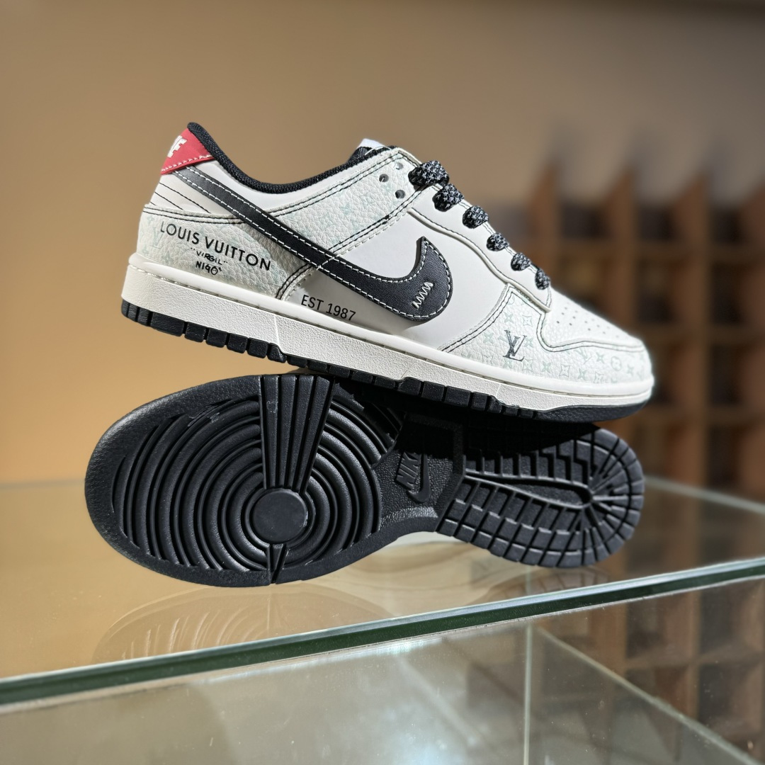 280 Nike SB Dunk Low LV夜光黑底红尾 周年高端定制 低帮休闲板鞋 YX5066-362