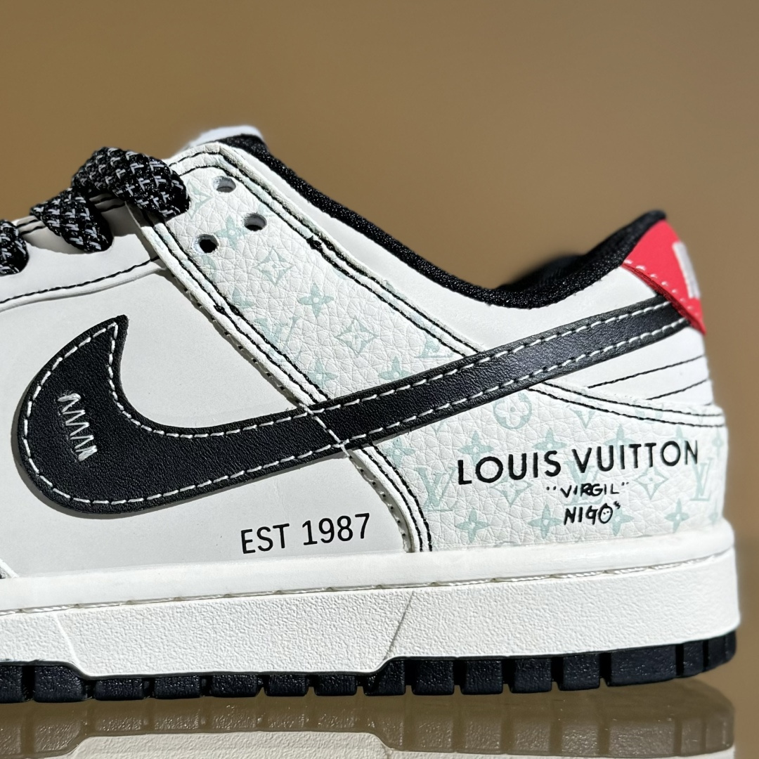 280 Nike SB Dunk Low LV夜光黑底红尾 周年高端定制 低帮休闲板鞋 YX5066-362