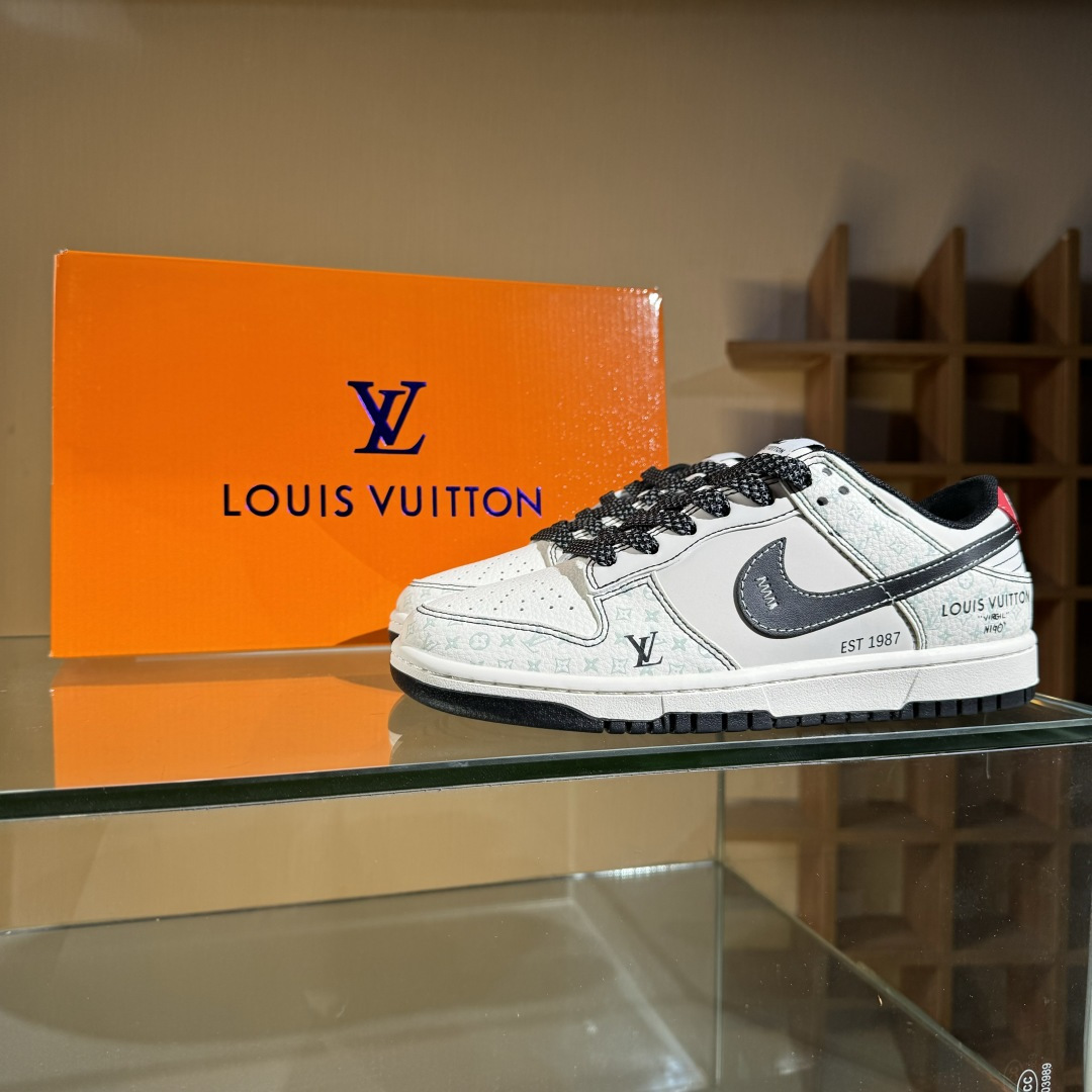 280 Nike SB Dunk Low LV夜光黑底红尾 周年高端定制 低帮休闲板鞋 YX5066-362