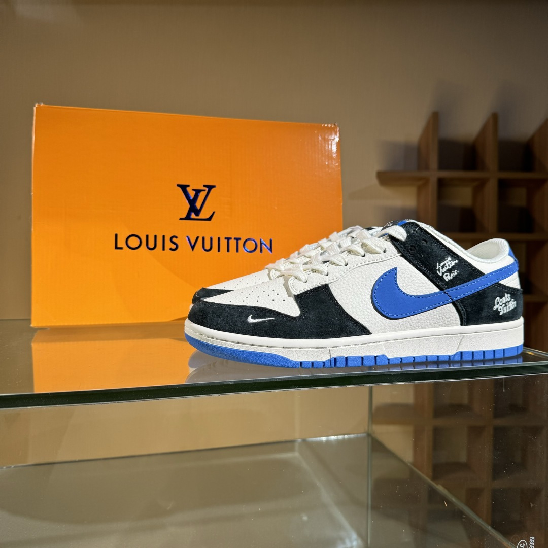 260 Nike SB Dunk Low x Louis Vuitton 黑蓝小勾 XD1588-221