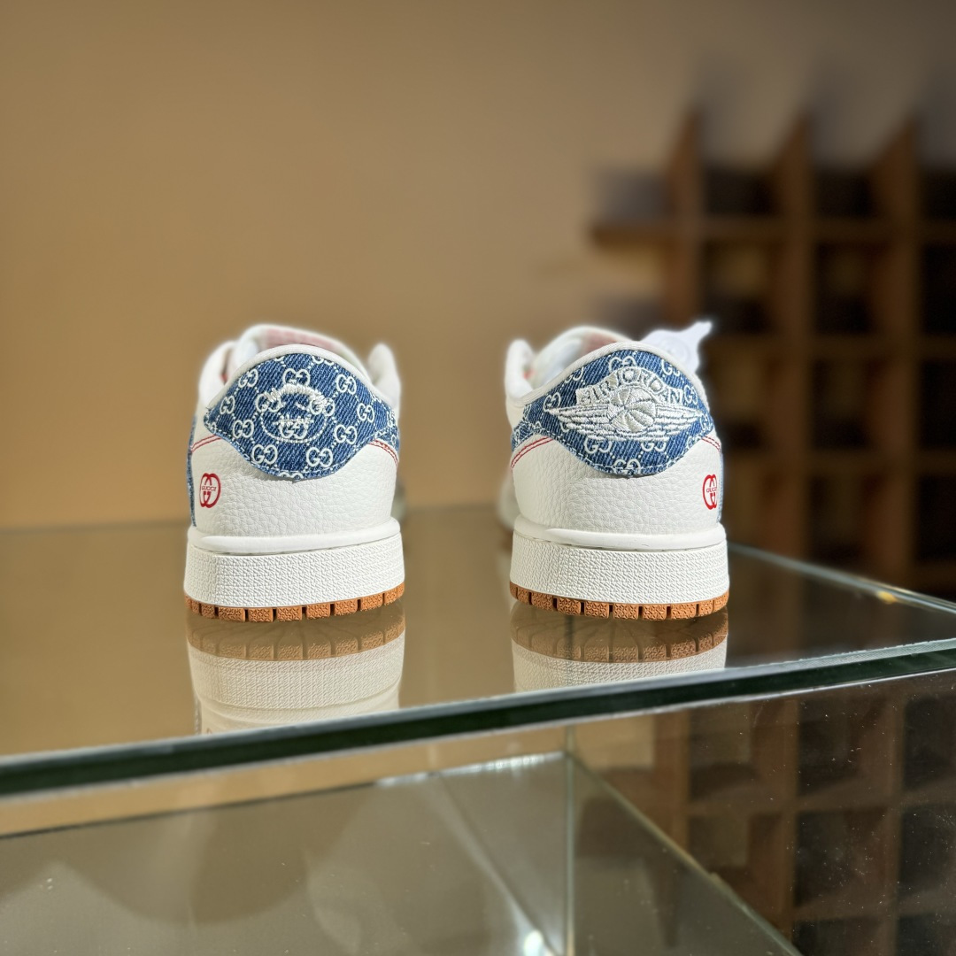 280 Travis Scott x Fragment Design x Air Jordan 1 Low OG SP AJ1 乔1 古驰联名 红线牛仔 低帮文化休闲板鞋 XQ1979-001