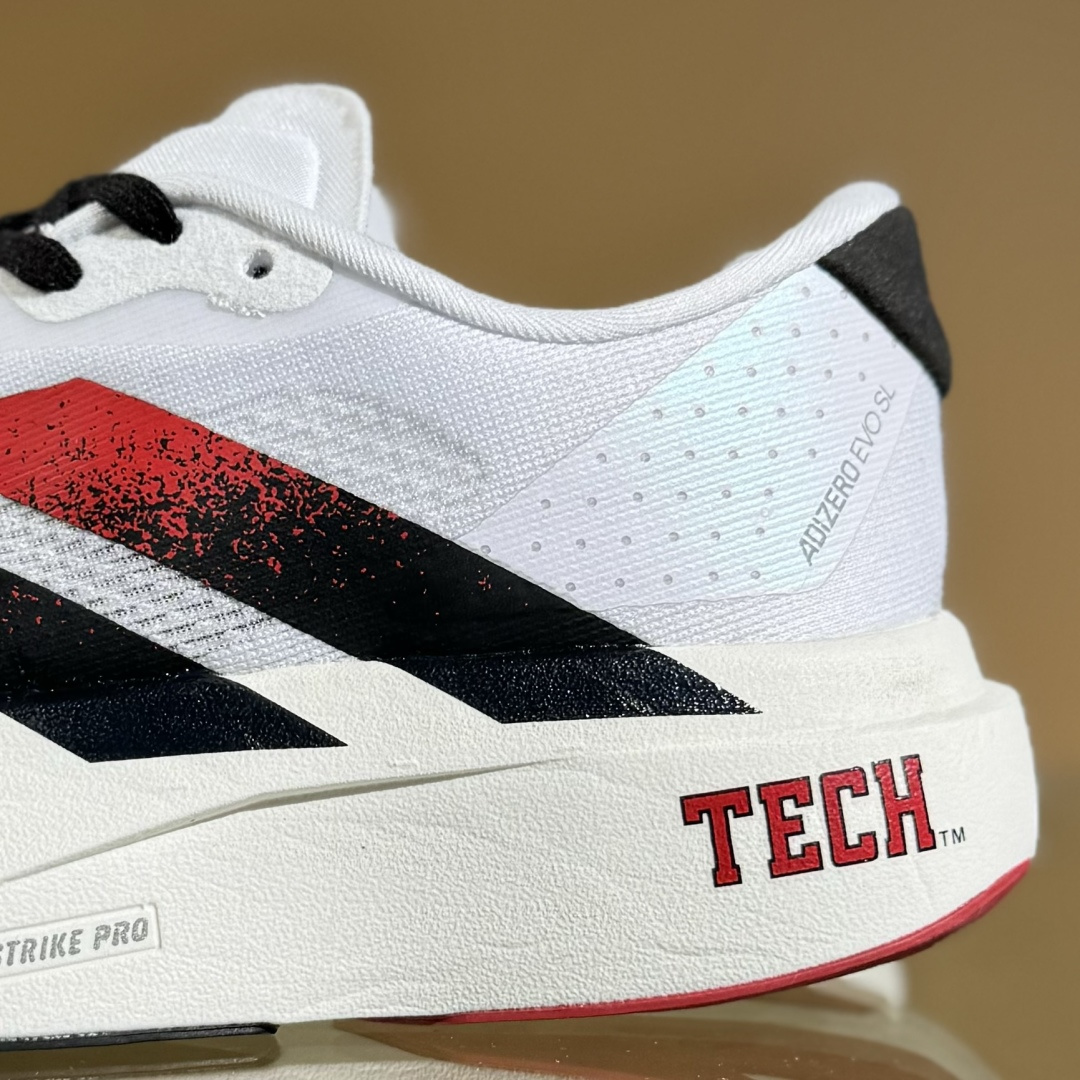 200 AD Adizero Evo SL M 白黑红 零度系列马拉松轻量竞速运动跑鞋 JQ4569