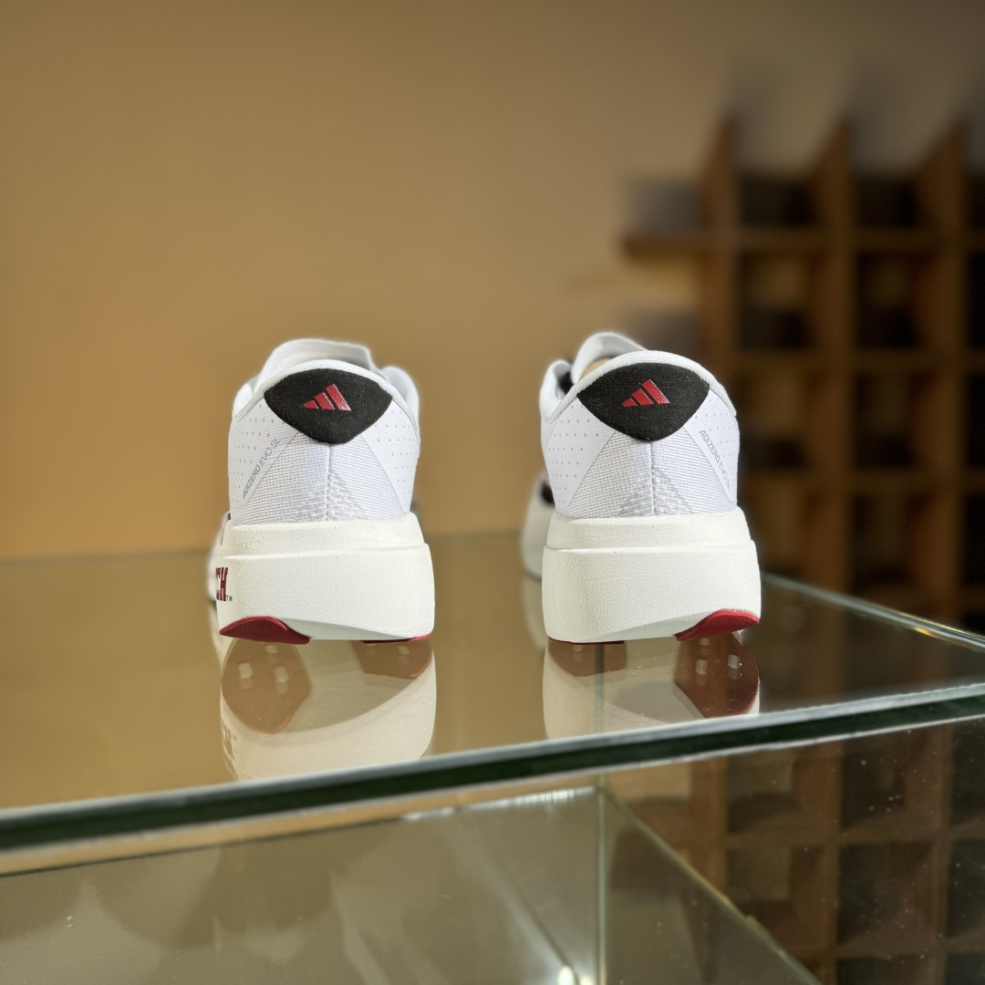 200 AD Adizero Evo SL M 白黑红 零度系列马拉松轻量竞速运动跑鞋 JQ4569