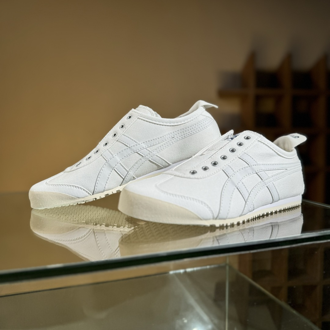 140 Onitsuka Tiger鬼塚虎 Mexico 66 Slip-on 一脚蹬低帮夏季透气运动休闲鞋 1183C141-100