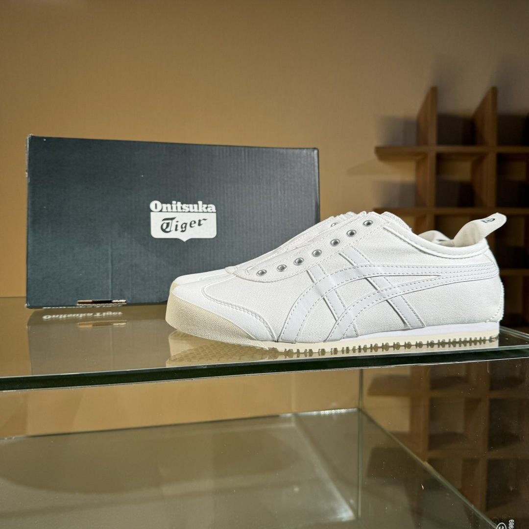 140 Onitsuka Tiger鬼塚虎 Mexico 66 Slip-on 一脚蹬低帮夏季透气运动休闲鞋 1183C141-100