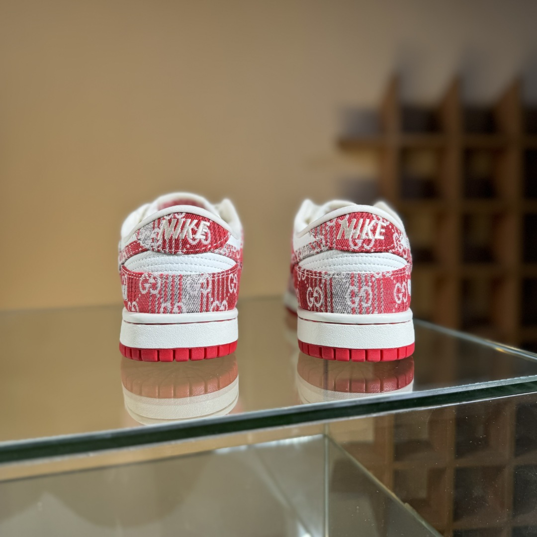 280 Nike SB Dunk Low 古驰联名 灰红牛仔 周年高端定制 低帮休闲板鞋 SC9207-417