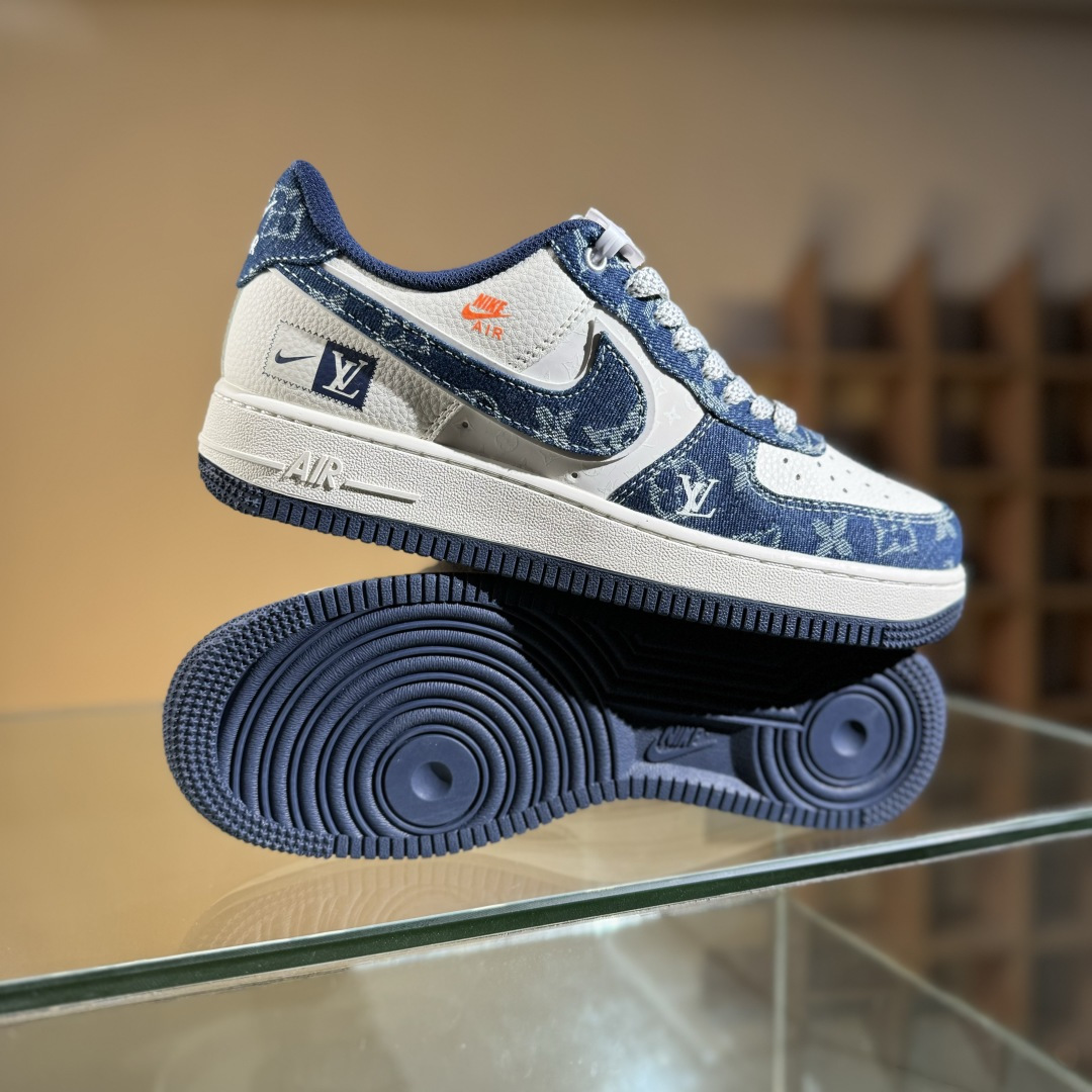 260 Nike Air Force 1'07 Low LV联名 前掌蓝牛仔 空军一号低帮休闲板鞋 YX5066-355
