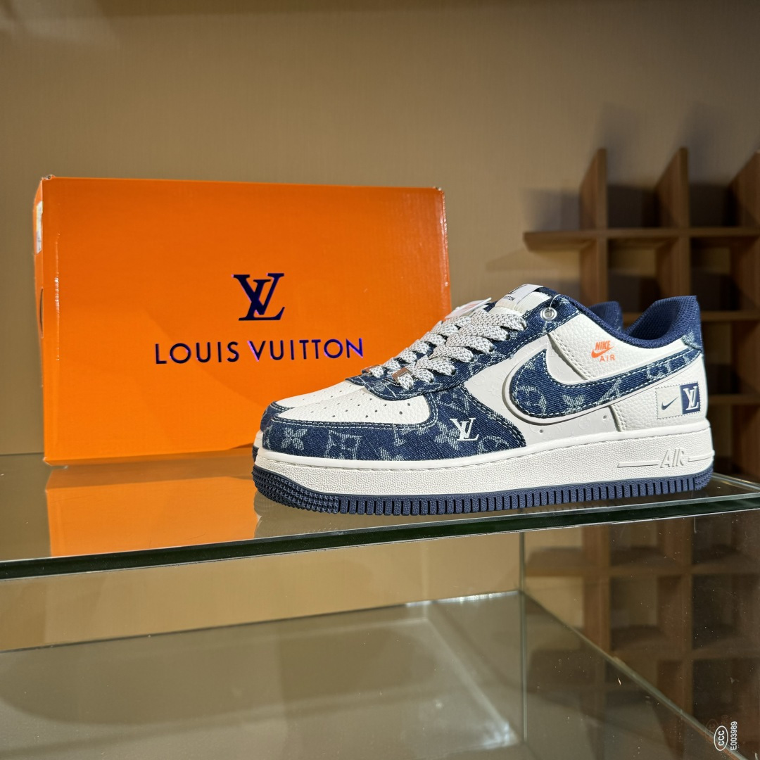 260 Nike Air Force 1'07 Low LV联名 前掌蓝牛仔 空军一号低帮休闲板鞋 YX5066-355