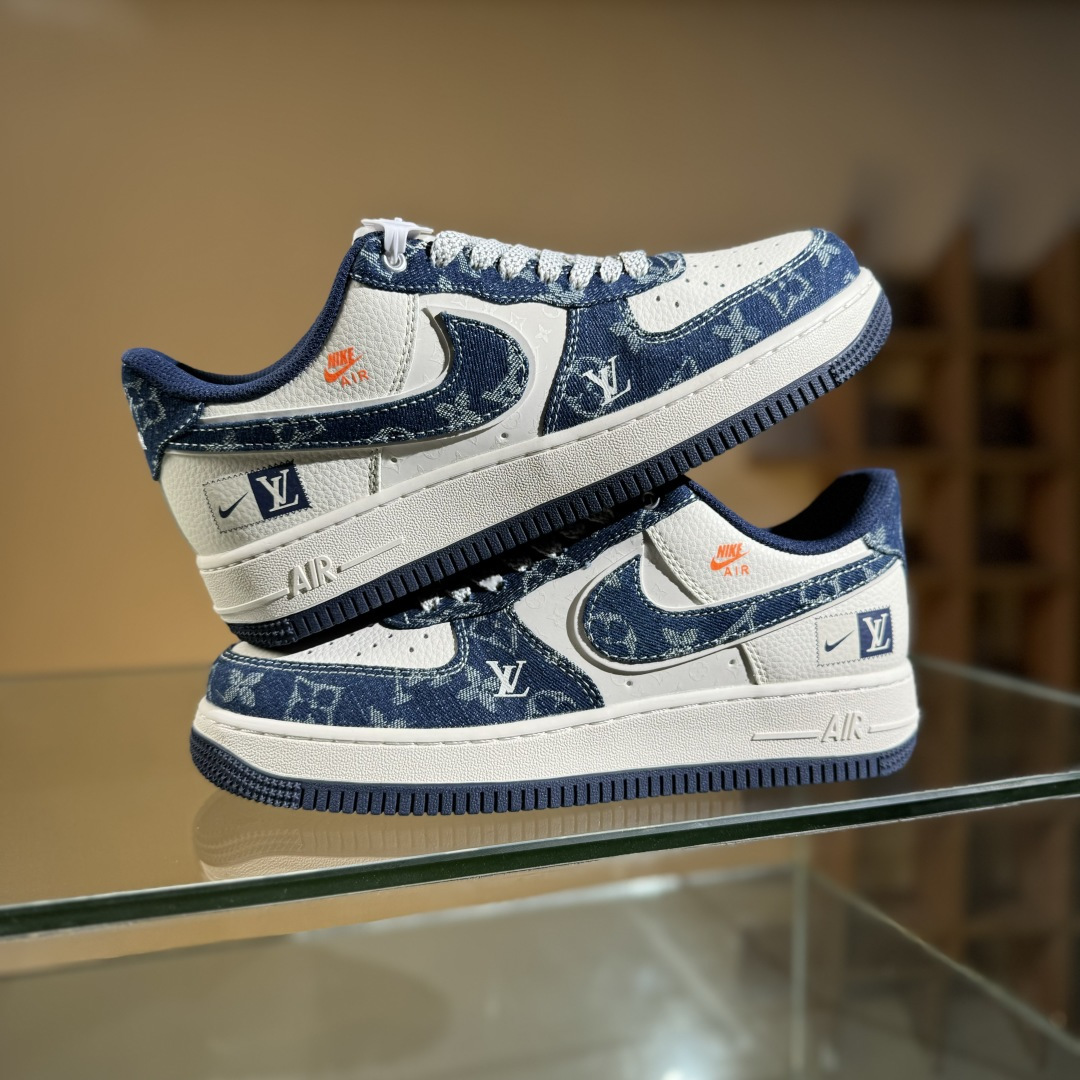 260 Nike Air Force 1'07 Low LV联名 前掌蓝牛仔 空军一号低帮休闲板鞋 YX5066-355