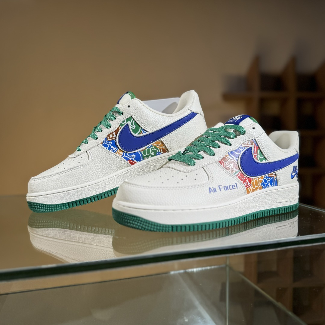 260 Nike Air Force 1'07 Low 米蓝绿拼接 空军一号低帮休闲板鞋 KJ1688-001-Chinese UA Cheap High Quatity Brand Clothes Bags handbags Sneakers wholesale wholesaler seller from China Factory suppliers Fashion Clothing Shoes best Quality Beautiful Price 260 Nike Air Force 1'07 Low 米蓝绿拼接 空军一号低帮休闲板鞋 KJ1688-001