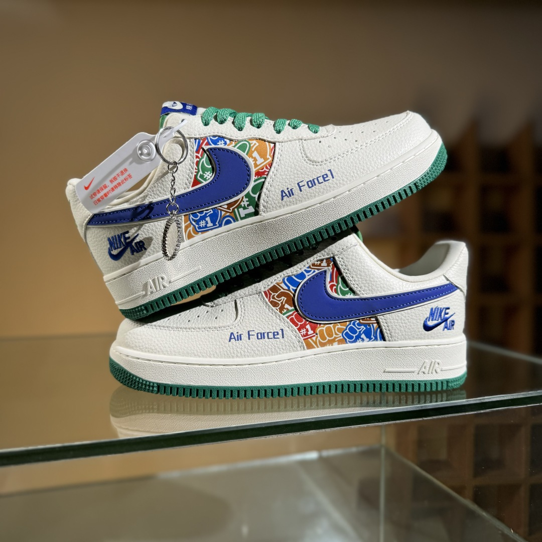 260 Nike Air Force 1'07 Low 米蓝绿拼接 空军一号低帮休闲板鞋 KJ1688-001-Chinese UA Cheap High Quatity Brand Clothes Bags handbags Sneakers wholesale wholesaler seller from China Factory suppliers Fashion Clothing Shoes best Quality Beautiful Price 260 Nike Air Force 1'07 Low 米蓝绿拼接 空军一号低帮休闲板鞋 KJ1688-001