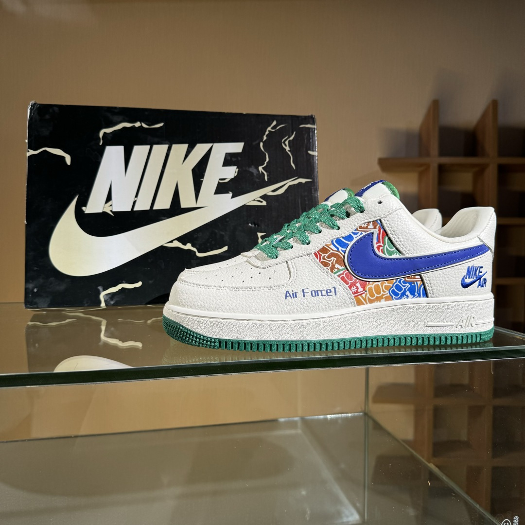 260 Nike Air Force 1'07 Low 米蓝绿拼接 空军一号低帮休闲板鞋 KJ1688-001-Chinese UA Cheap High Quatity Brand Clothes Bags handbags Sneakers wholesale wholesaler seller from China Factory suppliers Fashion Clothing Shoes best Quality Beautiful Price 260 Nike Air Force 1'07 Low 米蓝绿拼接 空军一号低帮休闲板鞋 KJ1688-001