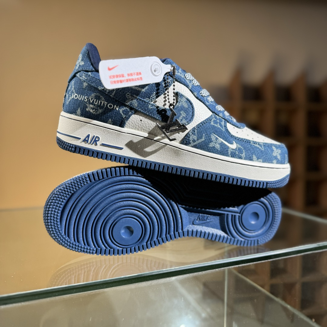 260 Nike Air Force 1'07 Low LV联名 蓝色牛仔 空军一号低帮休闲板鞋 ZD1988-001-Chinese UA Cheap High Quatity Brand Clothes Bags handbags Sneakers wholesale wholesaler seller from China Factory suppliers Fashion Clothing Shoes best Quality Beautiful Price 260 Nike Air Force 1'07 Low LV联名 蓝色牛仔 空军一号低帮休闲板鞋 ZD1988-001