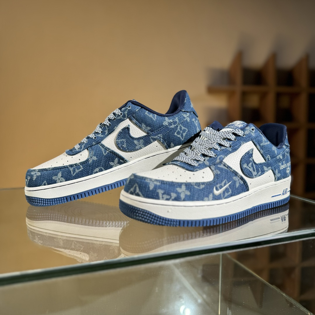 260 Nike Air Force 1'07 Low LV联名 蓝色牛仔 空军一号低帮休闲板鞋 ZD1988-001-Chinese UA Cheap High Quatity Brand Clothes Bags handbags Sneakers wholesale wholesaler seller from China Factory suppliers Fashion Clothing Shoes best Quality Beautiful Price 260 Nike Air Force 1'07 Low LV联名 蓝色牛仔 空军一号低帮休闲板鞋 ZD1988-001