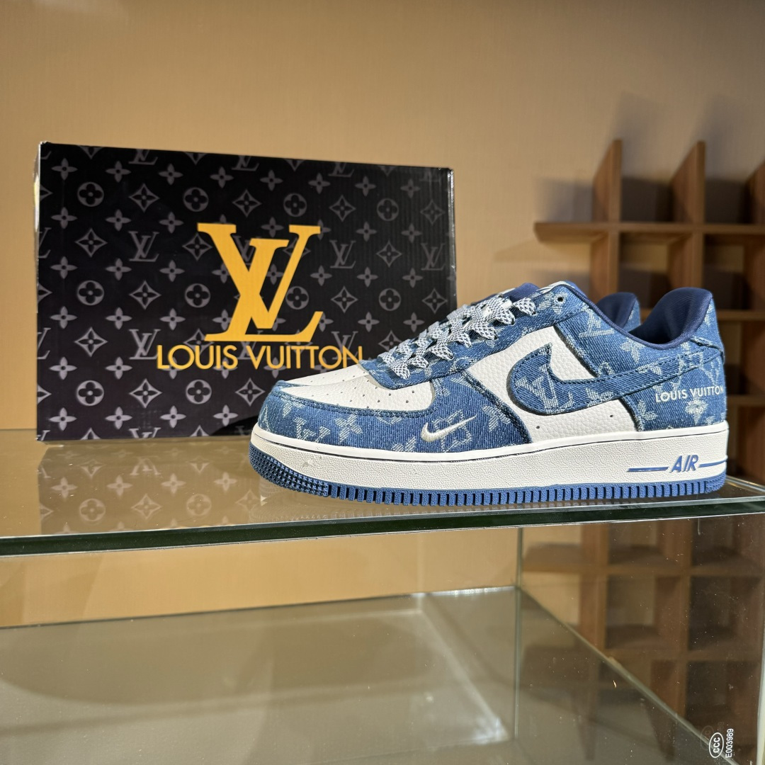 260 Nike Air Force 1'07 Low LV联名 蓝色牛仔 空军一号低帮休闲板鞋 ZD1988-001-Chinese UA Cheap High Quatity Brand Clothes Bags handbags Sneakers wholesale wholesaler seller from China Factory suppliers Fashion Clothing Shoes best Quality Beautiful Price 260 Nike Air Force 1'07 Low LV联名 蓝色牛仔 空军一号低帮休闲板鞋 ZD1988-001
