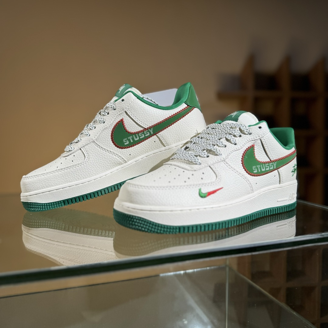 260 Nike Air Force 1'07 Low 斯图西联名 针织勾米绿 空军一号低帮休闲板鞋 KJ1688-002-Chinese UA Cheap High Quatity Brand Clothes Bags handbags Sneakers wholesale wholesaler seller from China Factory suppliers Fashion Clothing Shoes best Quality Beautiful Price 260 Nike Air Force 1'07 Low 斯图西联名 针织勾米绿 空军一号低帮休闲板鞋 KJ1688-002