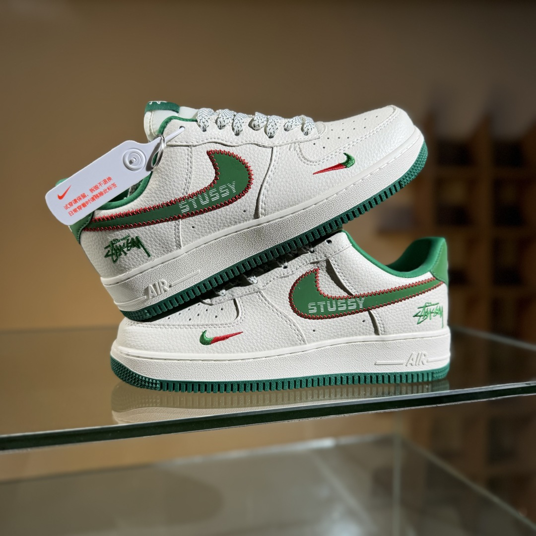 260 Nike Air Force 1'07 Low 斯图西联名 针织勾米绿 空军一号低帮休闲板鞋 KJ1688-002-Chinese UA Cheap High Quatity Brand Clothes Bags handbags Sneakers wholesale wholesaler seller from China Factory suppliers Fashion Clothing Shoes best Quality Beautiful Price 260 Nike Air Force 1'07 Low 斯图西联名 针织勾米绿 空军一号低帮休闲板鞋 KJ1688-002