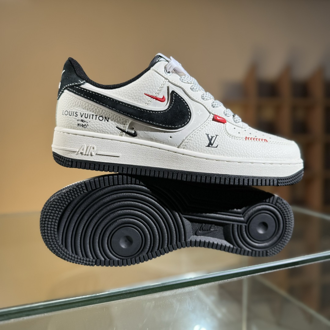 260 Nike Air Force 1'07 Low LV联名 米黑勾红标 空军一号低帮休闲板鞋 YX5066-348-Chinese UA Cheap High Quatity Brand Clothes Bags handbags Sneakers wholesale wholesaler seller from China Factory suppliers Fashion Clothing Shoes best Quality Beautiful Price 260 Nike Air Force 1'07 Low LV联名 米黑勾红标 空军一号低帮休闲板鞋 YX5066-348