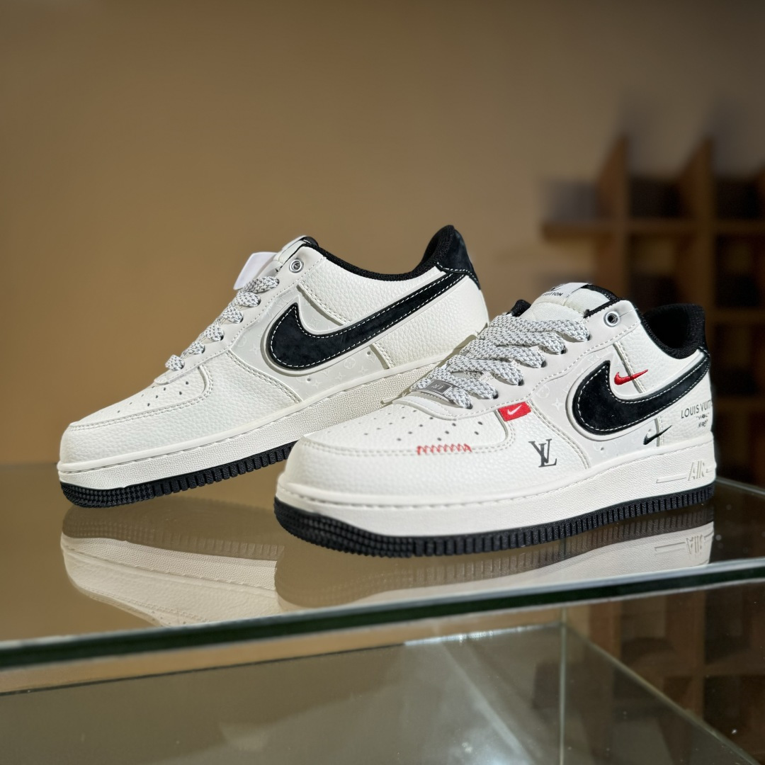 260 Nike Air Force 1'07 Low LV联名 米黑勾红标 空军一号低帮休闲板鞋 YX5066-348-Chinese UA Cheap High Quatity Brand Clothes Bags handbags Sneakers wholesale wholesaler seller from China Factory suppliers Fashion Clothing Shoes best Quality Beautiful Price 260 Nike Air Force 1'07 Low LV联名 米黑勾红标 空军一号低帮休闲板鞋 YX5066-348