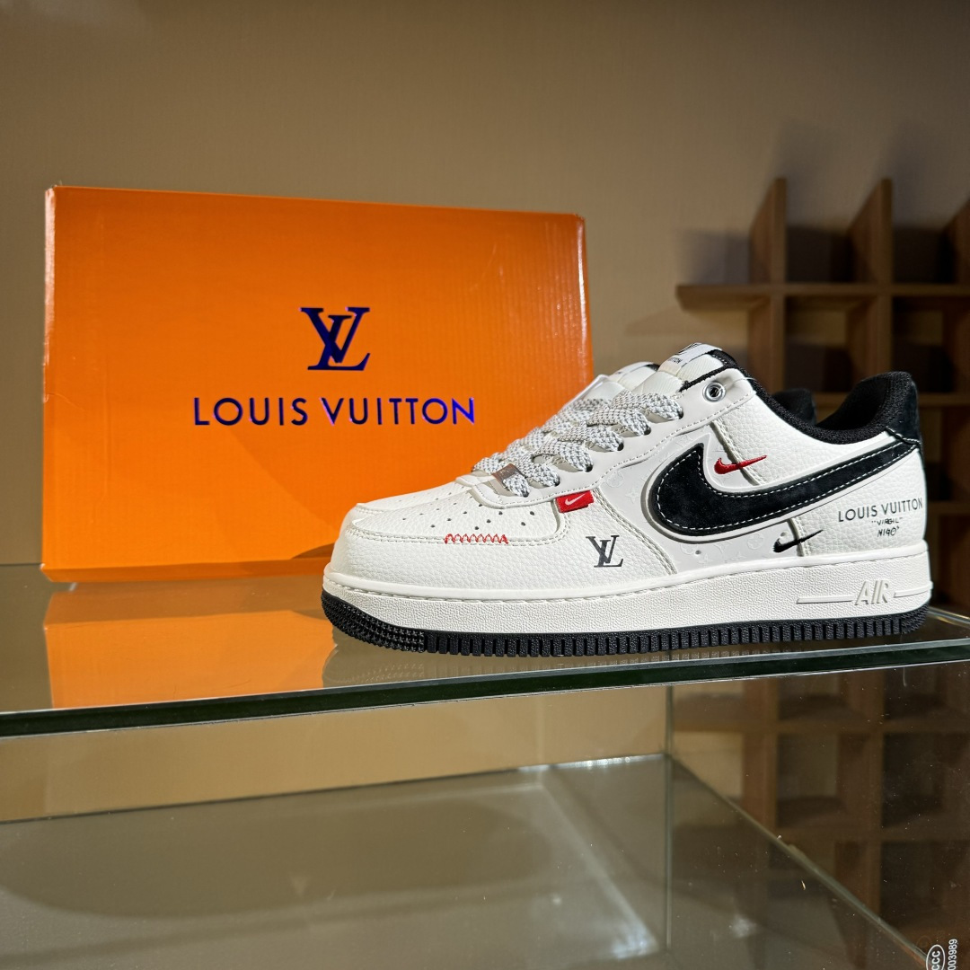 260 Nike Air Force 1'07 Low LV联名 米黑勾红标 空军一号低帮休闲板鞋 YX5066-348-Chinese UA Cheap High Quatity Brand Clothes Bags handbags Sneakers wholesale wholesaler seller from China Factory suppliers Fashion Clothing Shoes best Quality Beautiful Price 260 Nike Air Force 1'07 Low LV联名 米黑勾红标 空军一号低帮休闲板鞋 YX5066-348