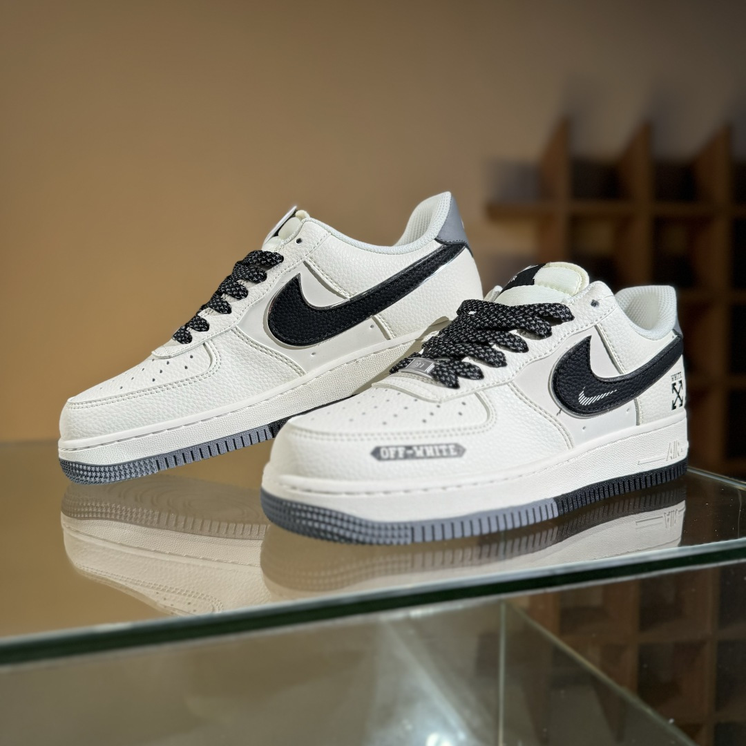 260 Nike Air Force 1'07 Low 联名 灰黑双色米黑 空军一号低帮休闲板鞋 QW5836-005-Chinese UA Cheap High Quatity Brand Clothes Bags handbags Sneakers wholesale wholesaler seller from China Factory suppliers Fashion Clothing Shoes best Quality Beautiful Price 260 Nike Air Force 1'07 Low 联名 灰黑双色米黑 空军一号低帮休闲板鞋 QW5836-005