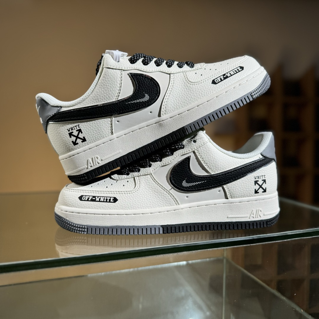 260 Nike Air Force 1'07 Low 联名 灰黑双色米黑 空军一号低帮休闲板鞋 QW5836-005-Chinese UA Cheap High Quatity Brand Clothes Bags handbags Sneakers wholesale wholesaler seller from China Factory suppliers Fashion Clothing Shoes best Quality Beautiful Price 260 Nike Air Force 1'07 Low 联名 灰黑双色米黑 空军一号低帮休闲板鞋 QW5836-005