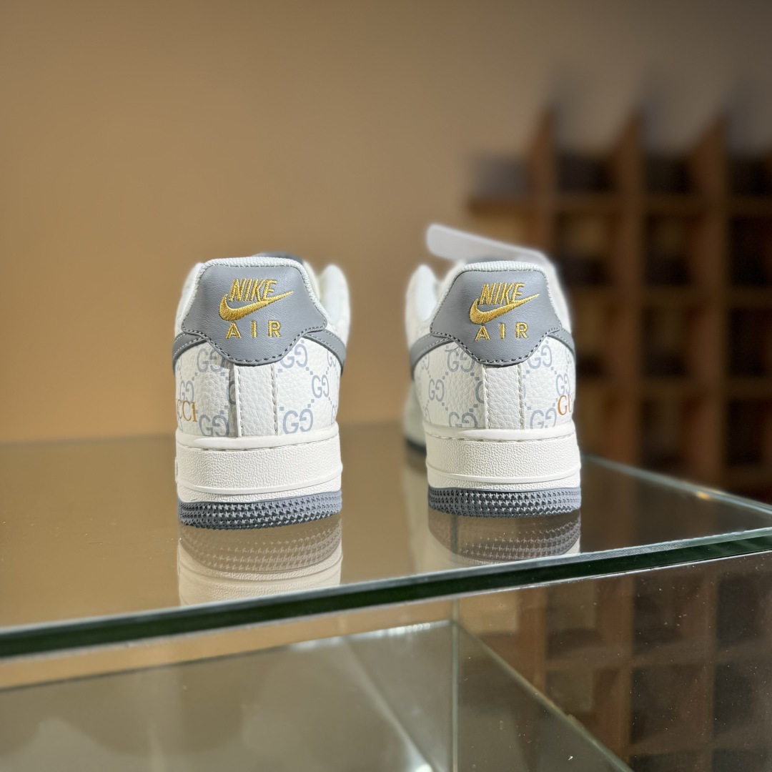 260 Nike Air Force 1'07 Low 古驰联名 花纹灰勾 空军一号低帮休闲板鞋 ZH2598-322