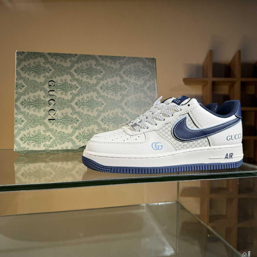 260 Nike Air Force 1'07 Low 古驰联名 花纹蓝勾 空军一号低帮休闲板鞋 XS1958-564-Chinese UA Cheap High Quatity Brand Clothes Bags handbags Sneakers wholesale wholesaler seller from China Factory suppliers Fashion Clothing Shoes best Quality Beautiful Price 260 Nike Air Force 1'07 Low 古驰联名 花纹蓝勾 空军一号低帮休闲板鞋 XS1958-564