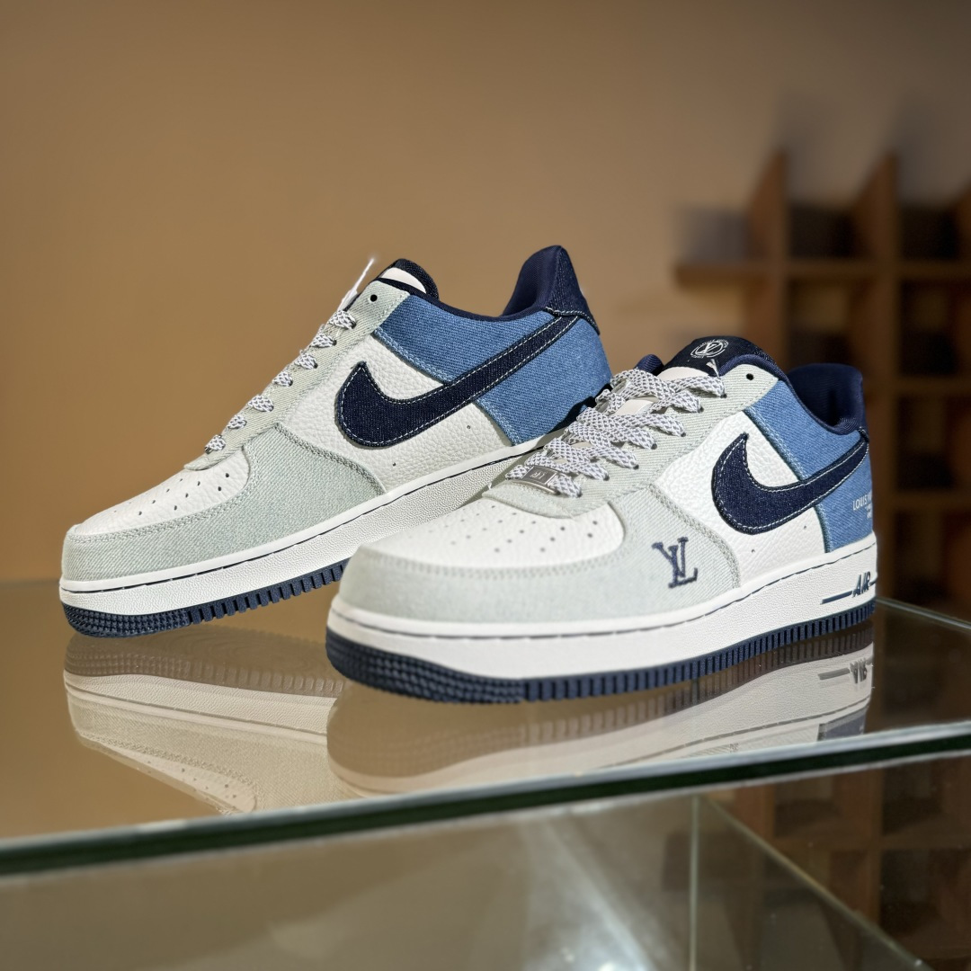 260 Nike Air Force 1'07 Low LV联名 拼接牛仔 空军一号低帮休闲板鞋 SC0601-551-Chinese UA Cheap High Quatity Brand Clothes Bags handbags Sneakers wholesale wholesaler seller from China Factory suppliers Fashion Clothing Shoes best Quality Beautiful Price 260 Nike Air Force 1'07 Low LV联名 拼接牛仔 空军一号低帮休闲板鞋 SC0601-551